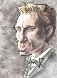 A caricature of Daniel Craig