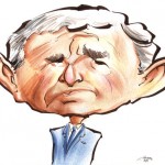 A caricature of George W. Bush