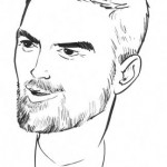A simple drawing of George Clooney