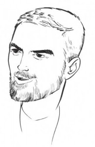 A simple drawing of George Clooney