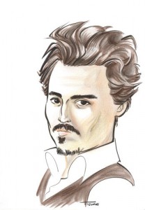 A caricature of Johnny Depp
