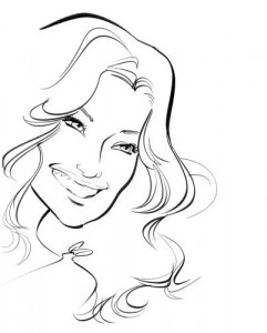 A caricature of Kate Hudson