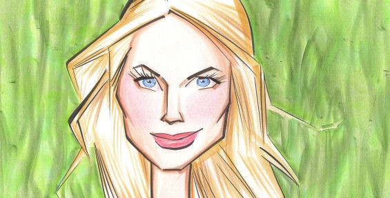 Caricature of Nicole Kidman