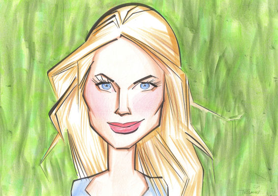 Caricature of Nicole Kidman