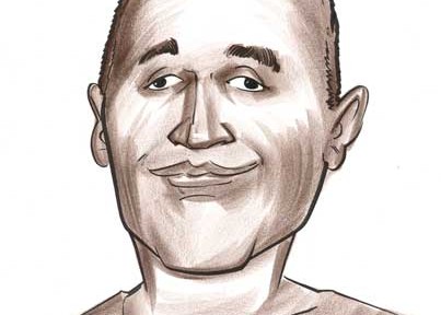 Caricature of O J Simpson