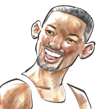 caricature of Will Smith