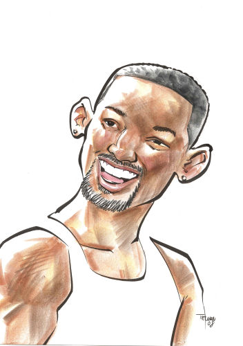 caricature of Will Smith