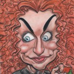 A caricature of comedian Carrot Top, by Jessica Thompson