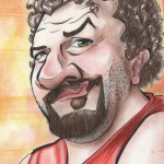 A caricature of actor Danny McBride by Dominique Chavira