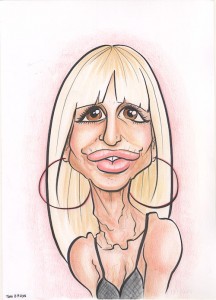 Donna Versace Caricature