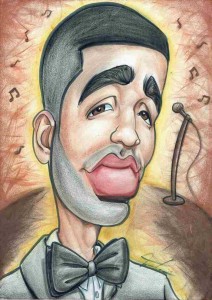 Caricature of Drake by Jessica Thompson