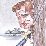Caricature of Harrison Ford as Han Solo