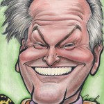 A caricature of Jack Nicholson by artist Jessica Thompson