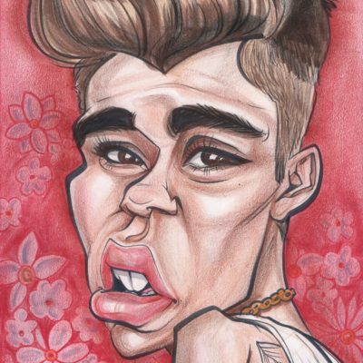 Justin Bieber Caricature by Celeste Cordova