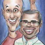 A caricature of comedians Key and Peele by Dominique Chavira