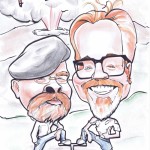 Caricature of mythbusters Jamie Hyneman and Adam Savage