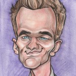 A caricature of actor Neil Patrick Harris, drawn by Celeste