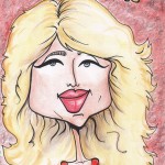 A caricature of Paris Hilton drawn by Mo Maxfield