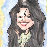Selena Gomez caricature