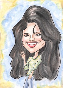 Selena Gomez caricature