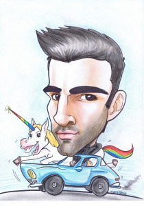 Zachary Quinto Caricature