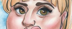 A caricature of Rebel Wilson, by Dominique Chavira