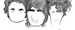 A stylized caricature of the Jonas Brothers.