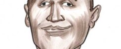 Caricature of O J Simpson