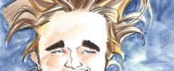 Robert Pattinson with big hair