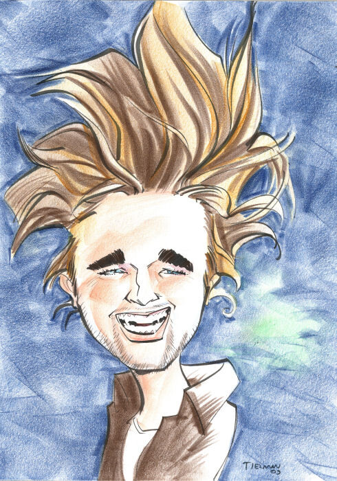 Robert Pattinson with big hair
