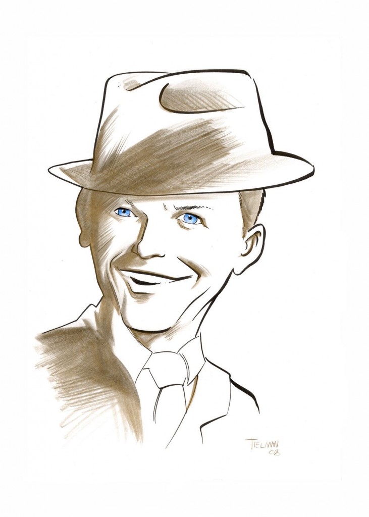 A caricature of Frank Sinatra