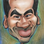 caricature of actor kal penn by Dominique Chavira