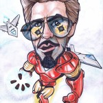 Caricature of Robert Downey Jr as Ironman