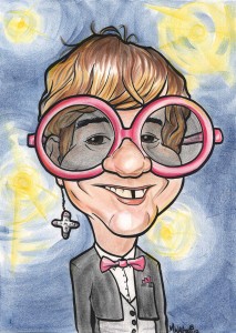 Elton John caricature
