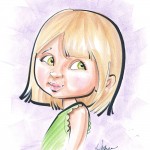 Caricature of a little girl