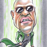 Caricature of Lawrence Fishburne as Morpheus