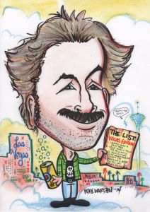 Caricature of Jason Lee as Earl, by Mike Warden