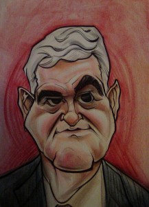 Newt Gingrich Caricature