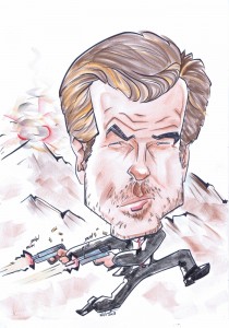 Pierce Brosnan caricature