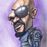 Caricature of Samuel Jackson as Nick Fury