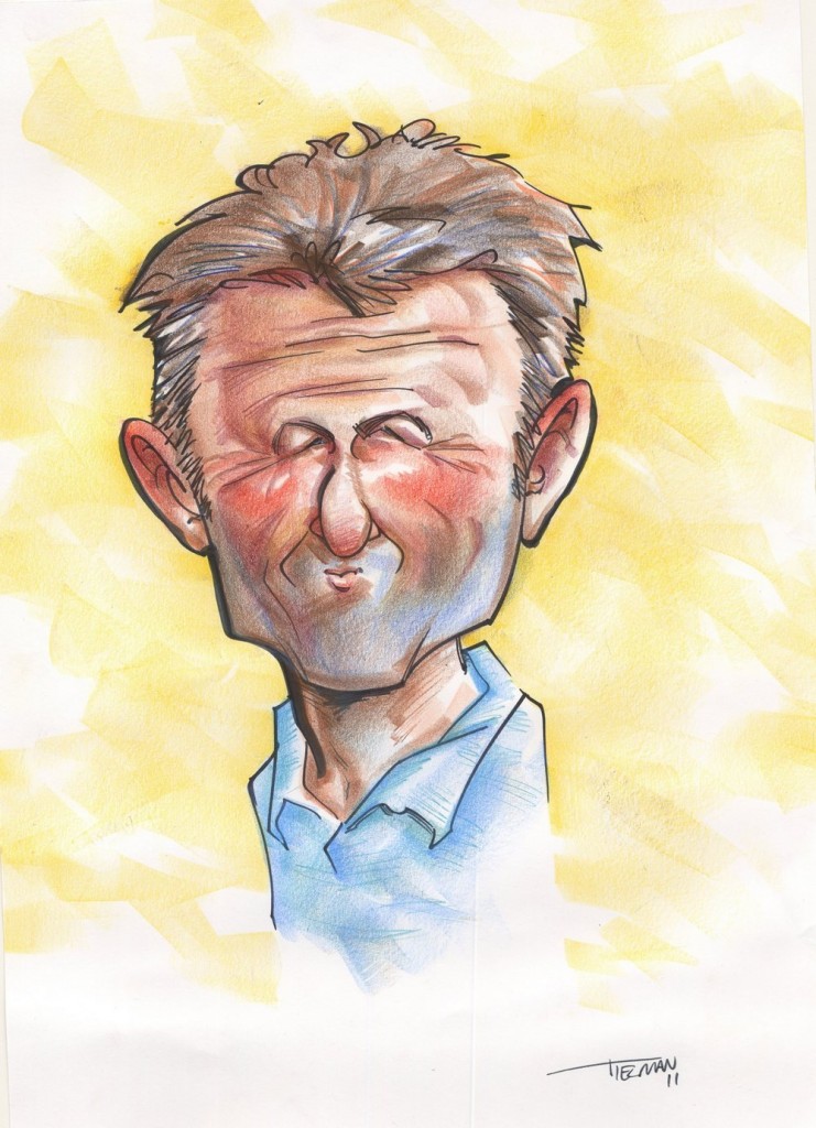 A caricature of Sean Penn